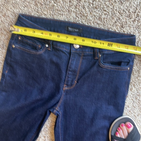 White House Black Market skinny flare four regular dark blue jeans - Picture 7 of 9